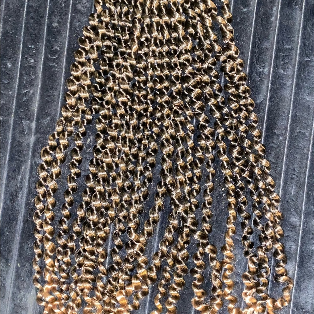 Brown and Black Braided Hair Extensions